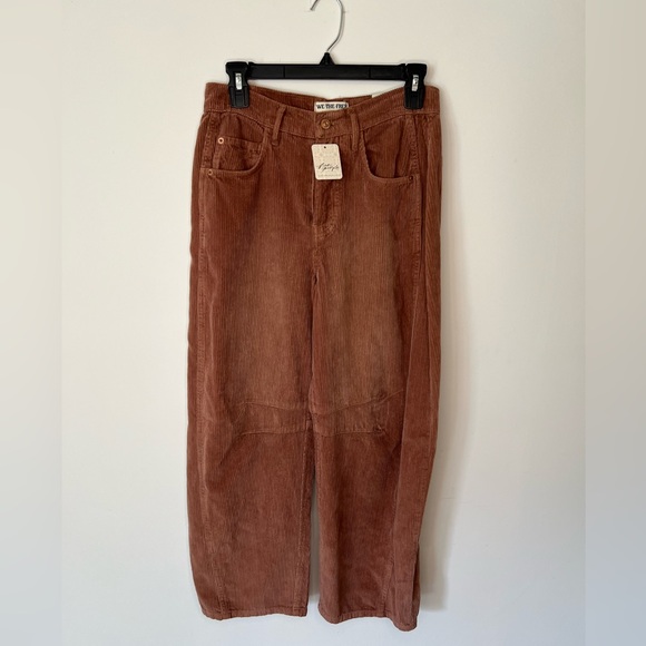 We The Free Women's Brown Corduroy Barrel Pants Sz 25 - Picture 1 of 3